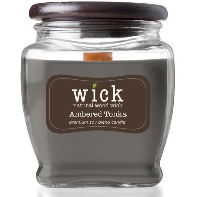 Sojowa świeca zapachowa drewniany knot Colonial Candle Wick - Ambered Tonka