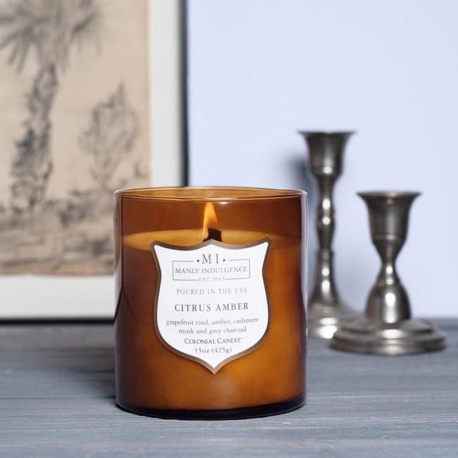 Colonial Candle wooden wick soy scented candle amber 15 oz 425 g - Citrus Amber