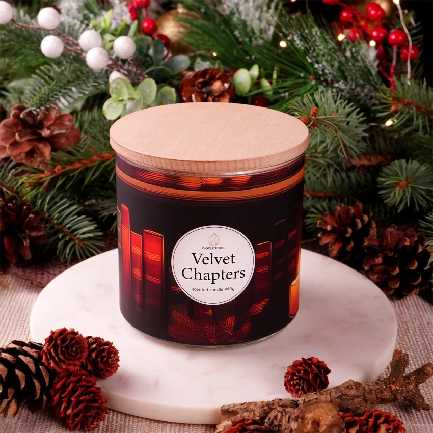 Candle World bougie parfumée au soja 3 mèches Velvet Chapters Vanille Musc 460 g