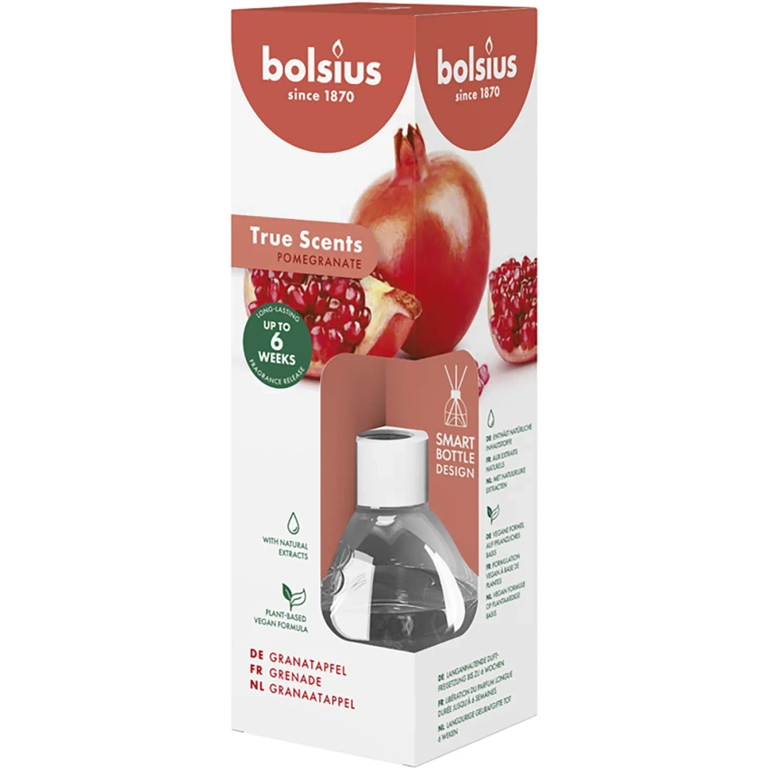 Bolsius True Scents diffuseur de parfum en bâtonnets 60 ml verre - Grenade