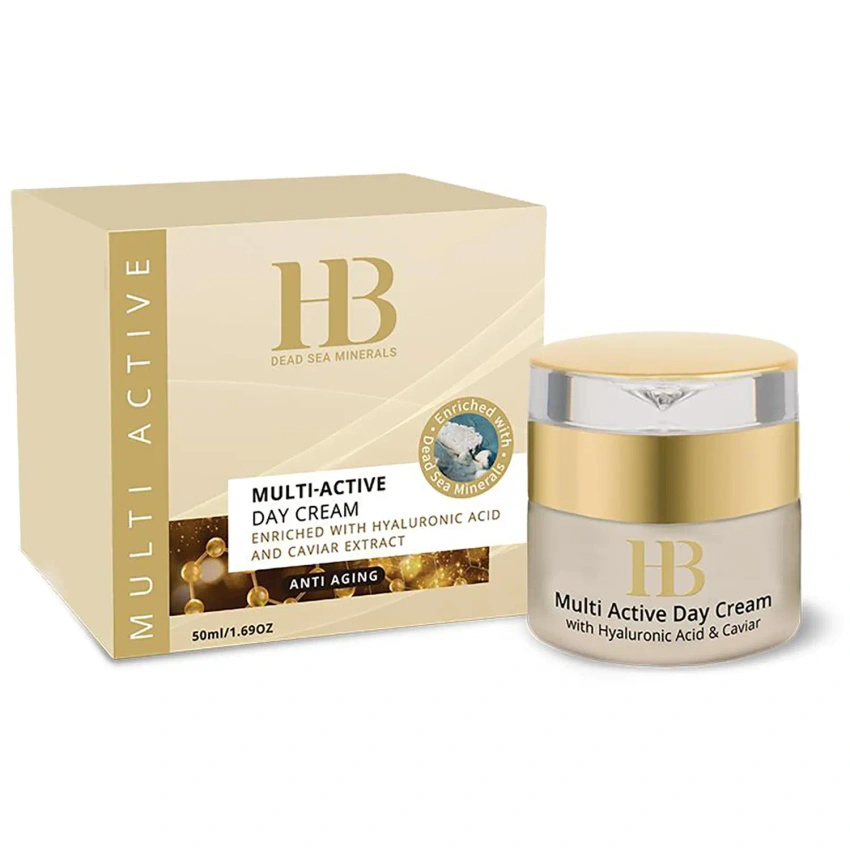 Multi-Active Day Cream with Hyaluronic acid and Caviar Extract 50 ml based on minerals from the Dead Sea Health & Beauty