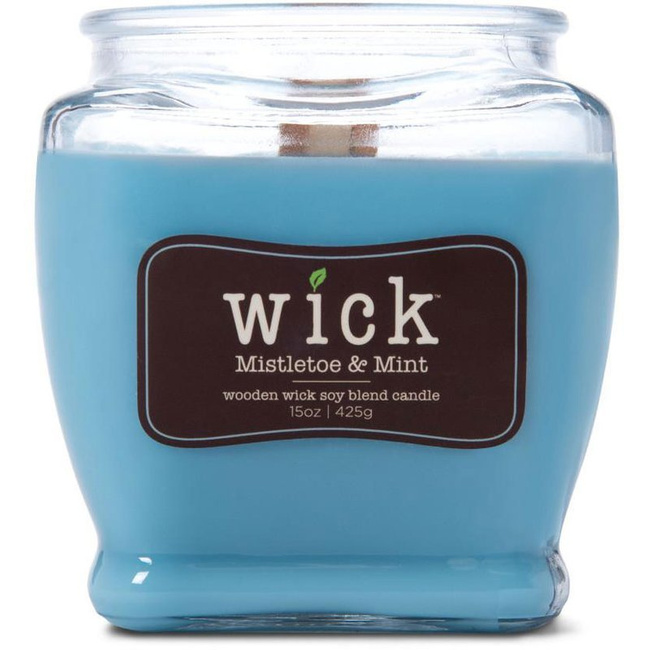 Candela di soia profumata stoppino di legno Colonial Candle Wick - Mistletoe Mint