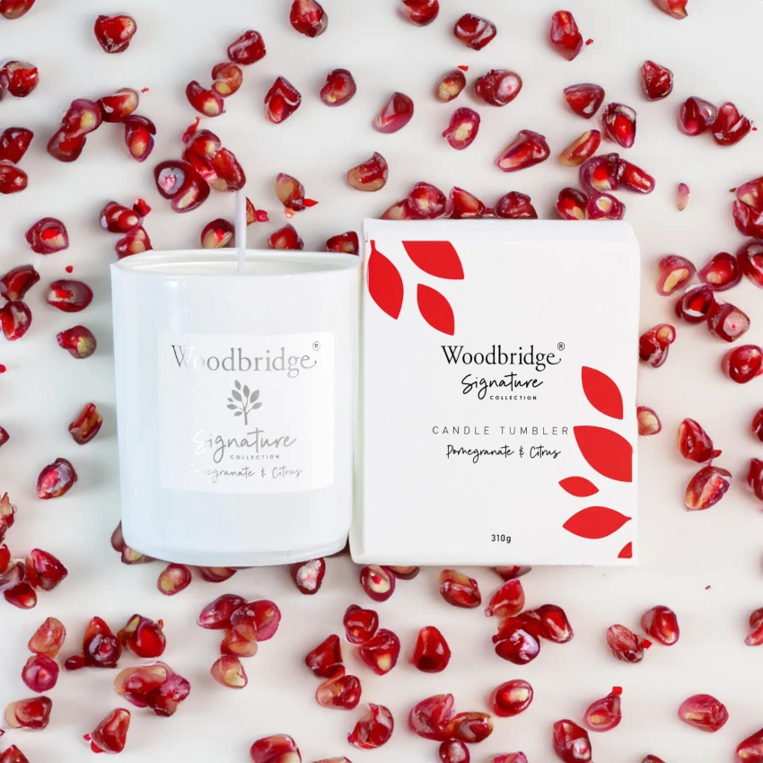 Geschenkkaars granaatappel citroen geur Pomegranate Citrus 310 g Woodbridge