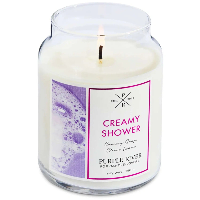 Soja geurkaars Creamy Shower Purple River 623 g