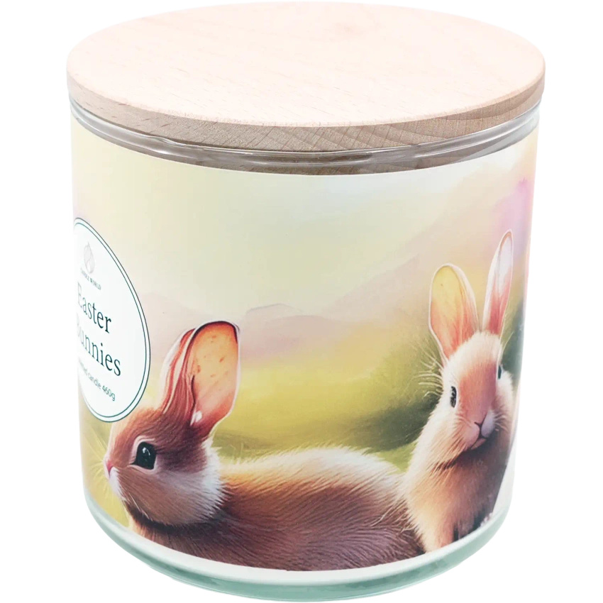 Candle World bougie parfumée au soja de Pâques 3 mèches Easter Bunnies 460 g