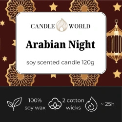 Candle World candela profumata di soia arabica Arabian Night 120 g 