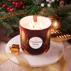 Candle World soy scented candle 3 wicks Christmas Glow 460 g
