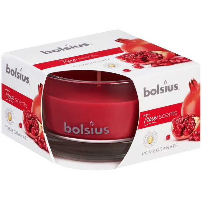 Bolsius świeca zapachowa w szkle 50/80 mm True Scents - Granat Pomegranate