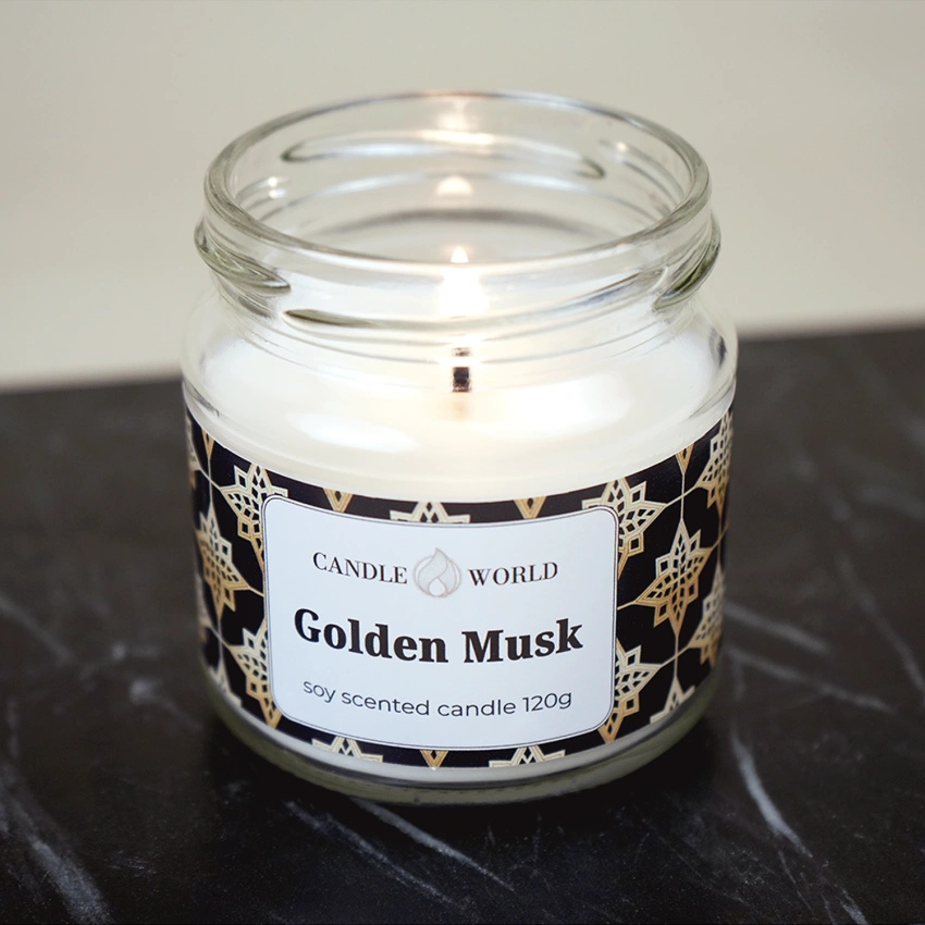 Candle World vela perfumada de soja tarro Golden Musk 120 g Almizcle