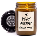 Candela regalo soia fragrante Mad Candle 360 g - Buon Natale Merry Christmas