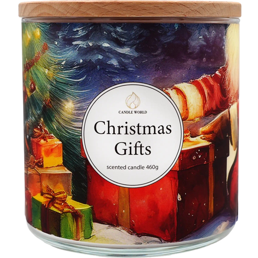 Candle World świąteczna sojowa świeca zapachowa 3 knoty Christmas Gifts 460 g