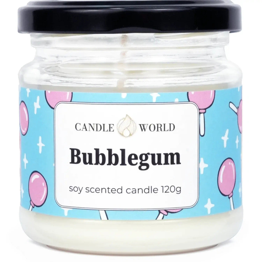 Candle World sojová vonná svíčka sklenice Bubblegum 120 g Žvýkačka