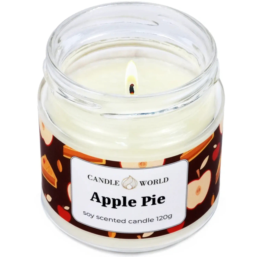 Candle World Soja Duftkerze Glas Apple Pie 120 g Apfelkuchen