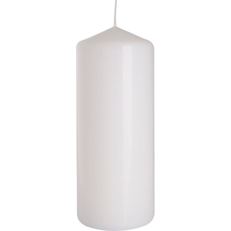 Bispol pillar unscented solid candle 150/58 mm - White