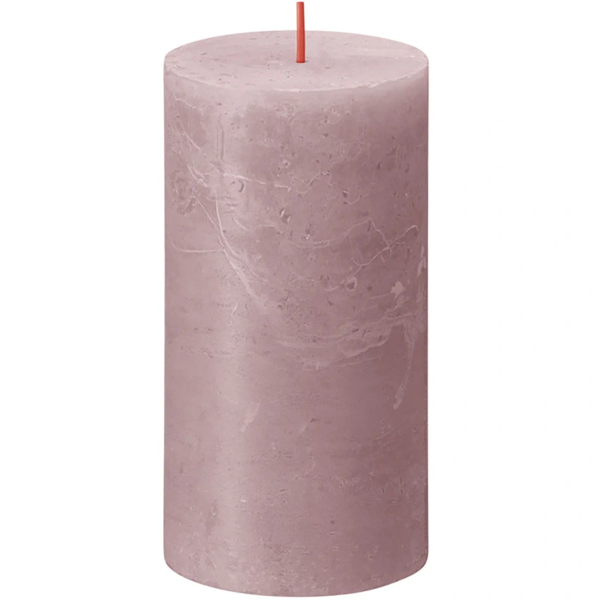 Bolsius tronco rústico vela pilar Rustic Shine 130/68 mm 13 cm - Rosa ceniza en polvo