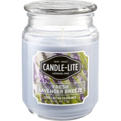Duża lawendowa świeca zapachowa w szkle Fresh Lavender Breeze Candle-lite 510 g
