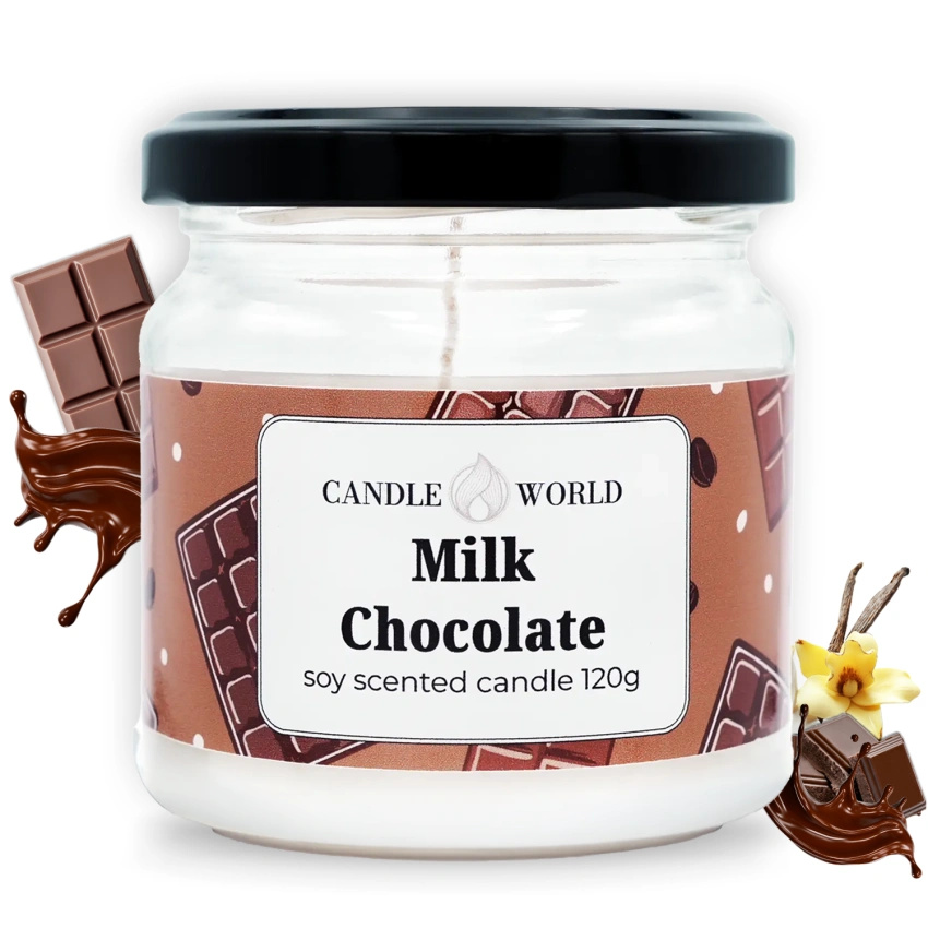 Candle World soja-Schokoladen-Duftkerze im Glas Milk Chocolate 120 g 