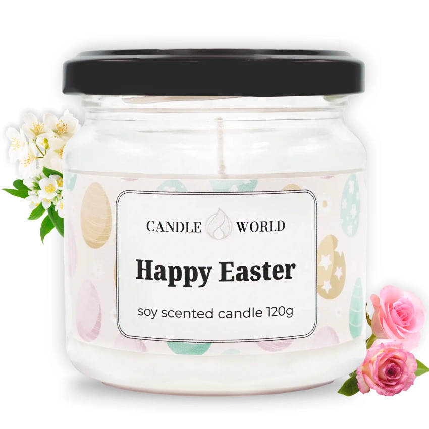 Candle World vela perfumada de soja pascua tarro Happy Easter 120 g