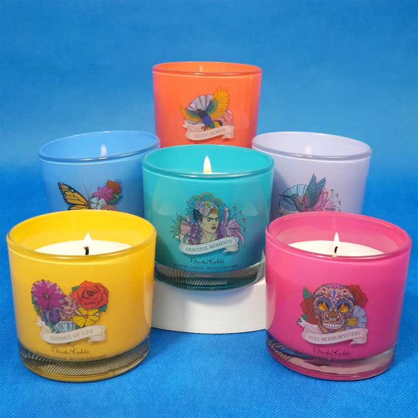 Frida Kahlo candela profumata in vetro lavanda vaniglia Lavender Luxe 180 g