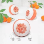 Charmed Aroma Tangerine jewel bath bomb with Sterling Silver 925 Necklace
