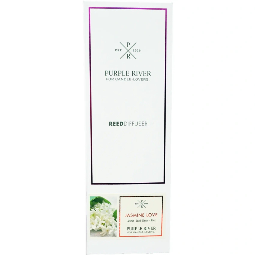 Purple River barras de fragancia Jasmine Love en frasco de vidrio de 100 ml