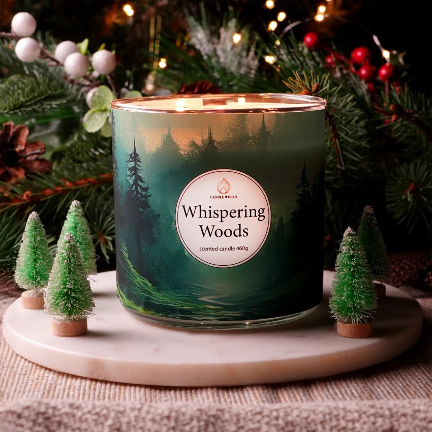 Candle World wald Soja-Duftkerze 3 Dochte Whispering Woods 460 g