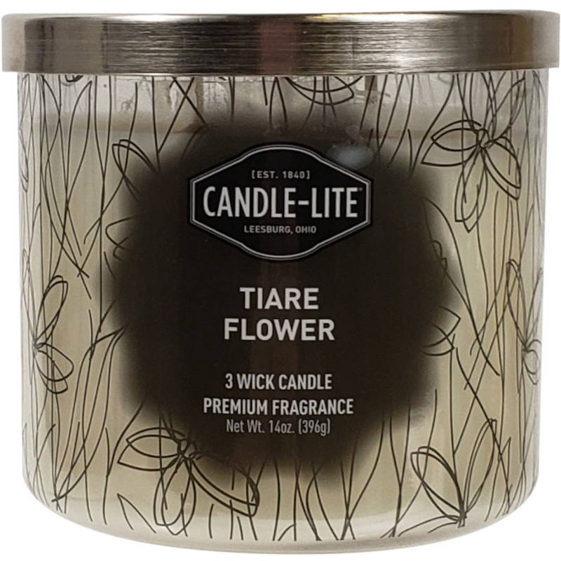 Geurkaars natuurlijke met 3 lonten bloemen - Tiare Flower Candle-lite