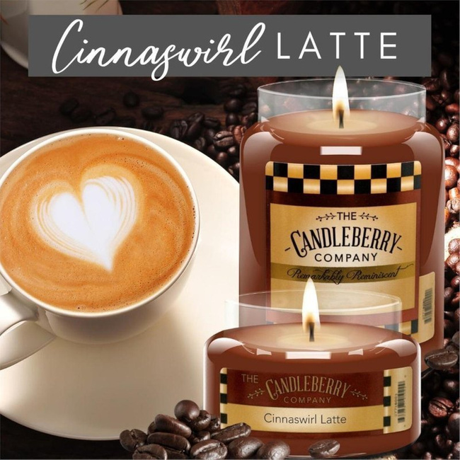 Candleberry large scented candle in jar 570 g - Cinnaswirl Latte™
