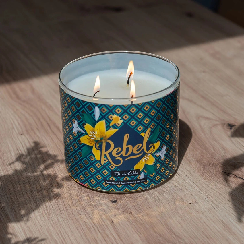Frida Kahlo geurkaars in glas Palo Santo Rebel 400 g