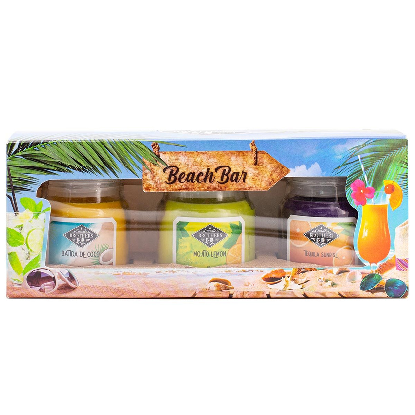 Duftkerze soja set drei Stücke 85 g Candle Brothers - Beach Bar