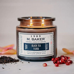 Colonial Candle M Baker grande bougie parfumée au soja pot d'apothicaire 14 oz 396 g - Black Tea Flora