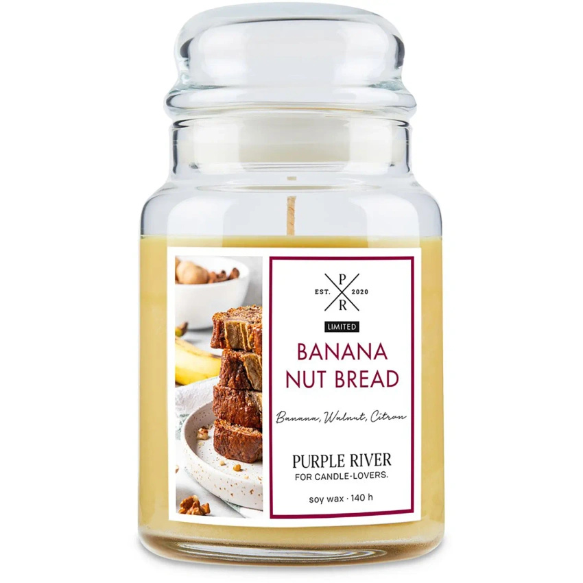 Duftkerze soja Banana Nut Bread Purple River 623 g