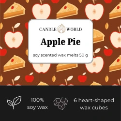 Candle World cera profumata di soia Apple Pie 50 g Torta di mele