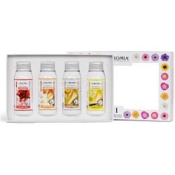 Coffret cadeau parfums de lessive italien premium Imperial Soap, Vento d'Oriente, Gold Argan, Vaniglia e Mirra 4 pièces x 50 ml