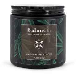Soja Duftkerze CBD im Glas Balance Mandarin Sandalwood Candle Brothers 350 g