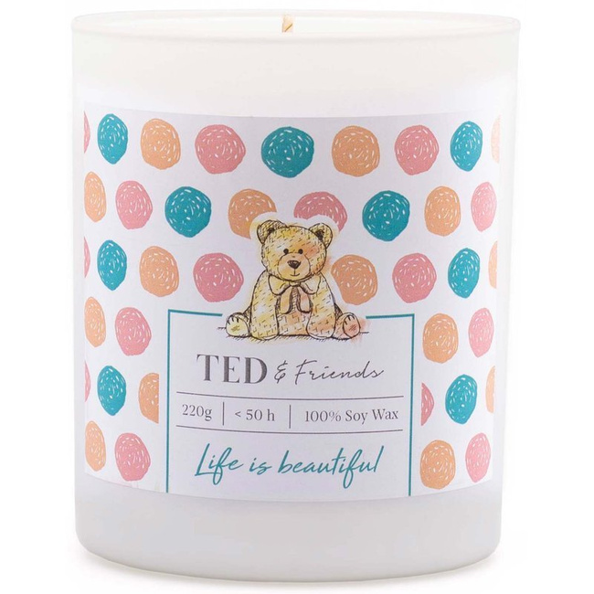Duftkerze soja im Glas Blumen - Life Is Beautiful Ted Friends