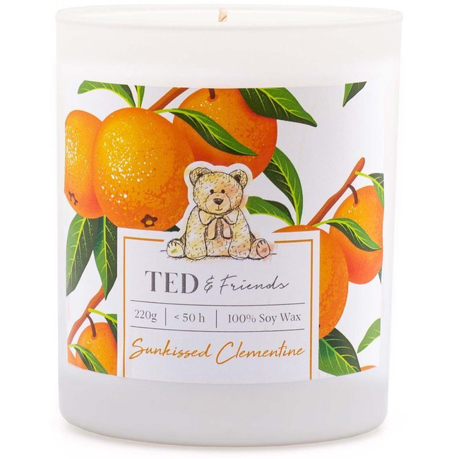 Duftkerze soja im Glas - Sunkissed Clementine Ted Friends