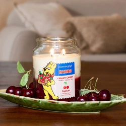 Haribo geurkaars in glas 2 in 1 - Kers Vanille Creamy Cherry