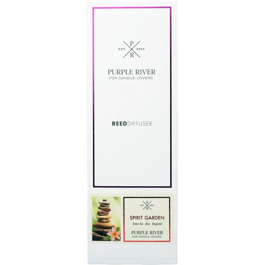 Bâtonnets parfumés dans une bouteille en verre emballés dans une boîte Spirit Garden Purple River 100 ml