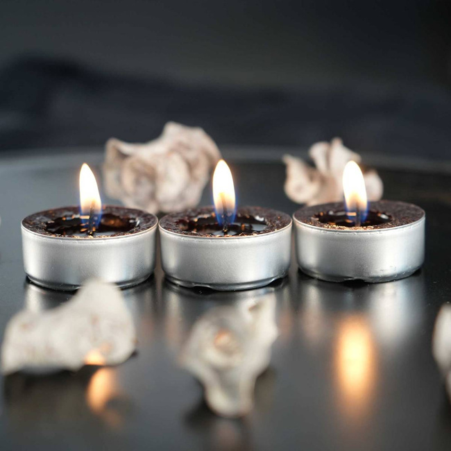 Chakal rituálna sviečka Čistenie aura čajová sviečka - čierna