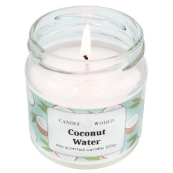 Candle World soy scented candle jar Coconut Water 120 g Coconut