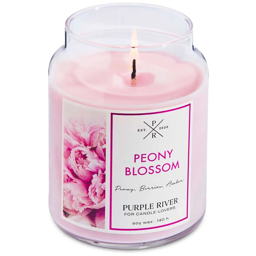 Soja geurkaars Peony Blossom Purple River 623 g