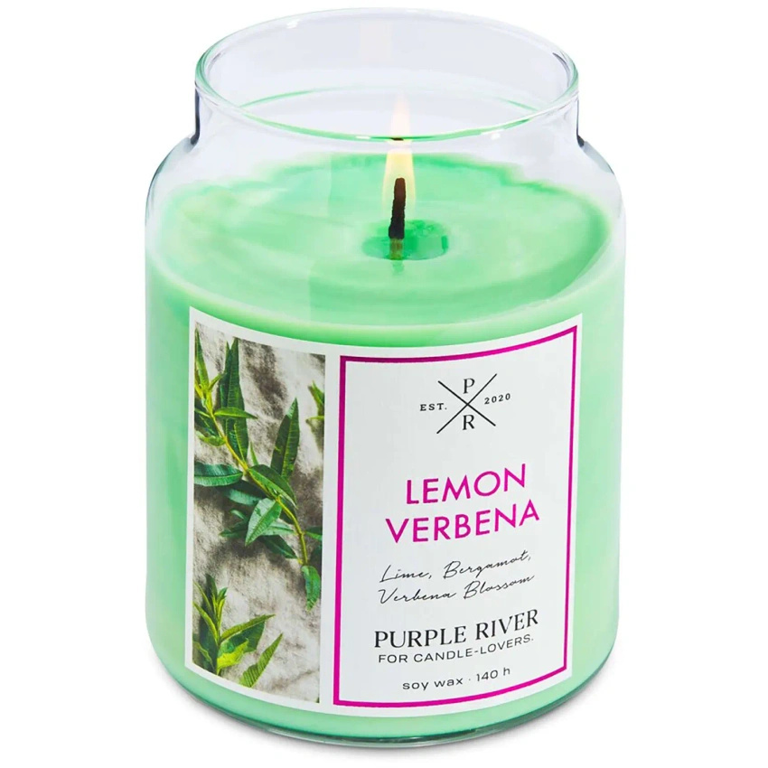 Duftkerze soja Lemon Verbena Purple River 623 g