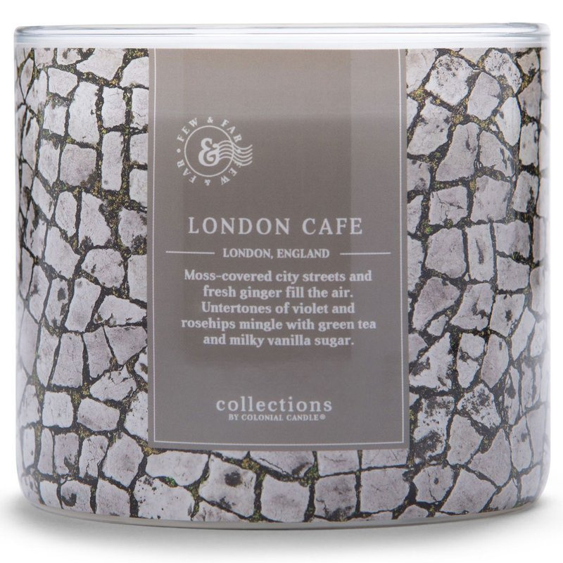 Colonial Candle Travel vela perfumada de soja - London Café