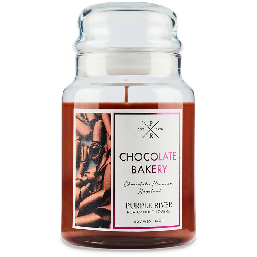 Vela de soja perfumada Chocolate Bakery Purple River 623 g