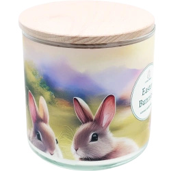 Candle World candela profumata di soia pasquale 3 stoppini Easter Bunnies 460 g
