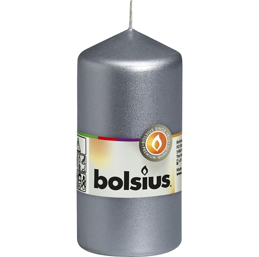 Bolsius Paletto per tronco di candela 12 cm 120/58 mm - Argento