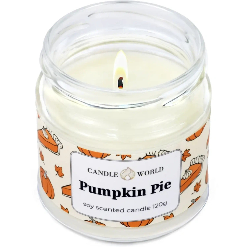Candle World sojowa świeca zapachowa słoik Pumpkin Pie 120 g Dynia