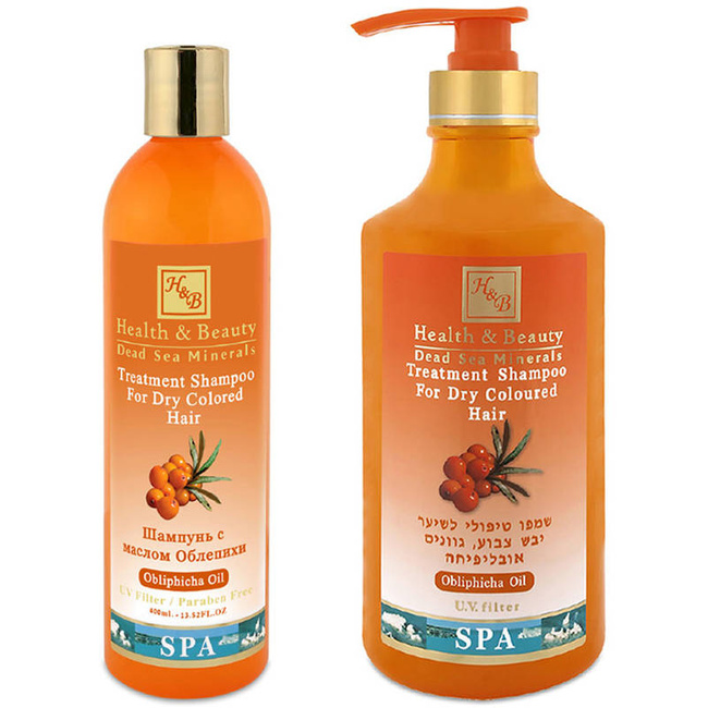 Shampoo for dry and colored hair with sea buckthorn and Dead Sea minerals 780 ml Health & Beauty