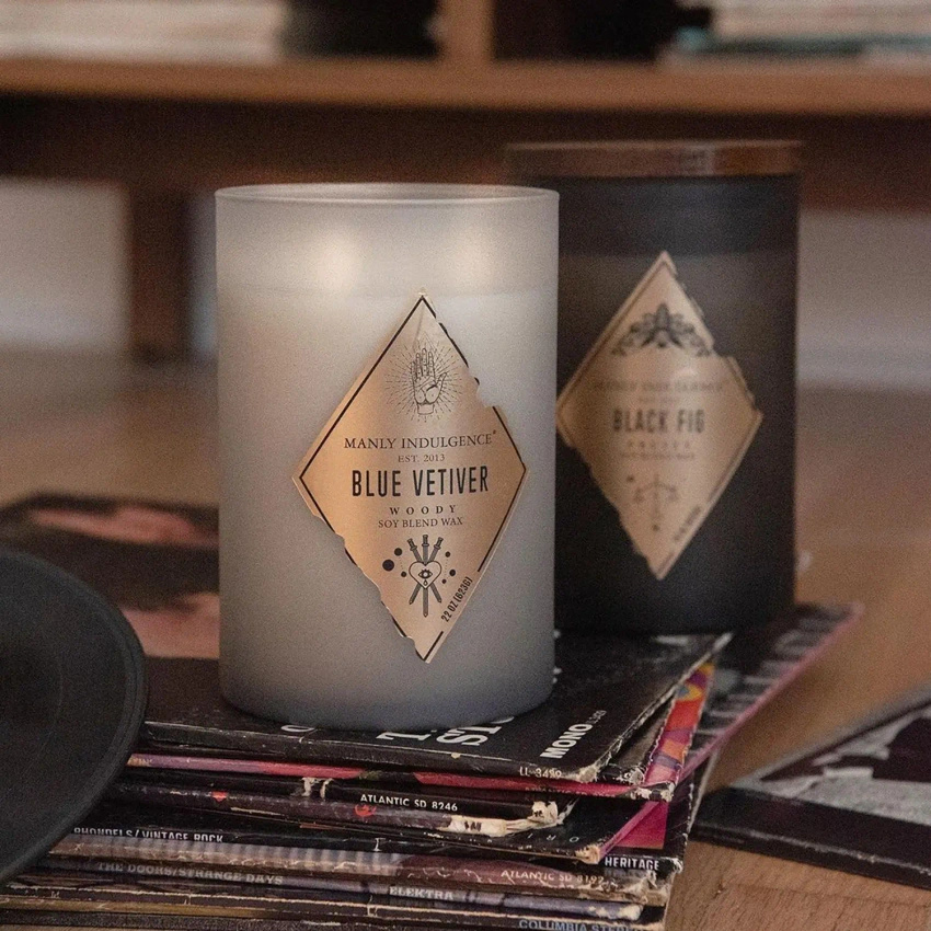 Candela di soia profumata per lui Blue Vetiver Colonial Candle
